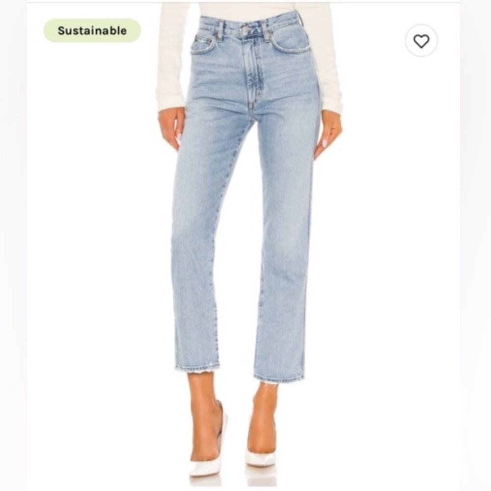 Agolde Pinch Waist High Rise Kick in Riptide